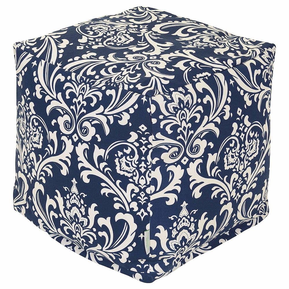 Photos - Pouffe / Bench Cube Majestic Home -  Pouf French Quarter Navy - Blue 85907220112 