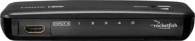 Rocketfish™ - 4-Port HDMI Switch - Black - Front Zoom