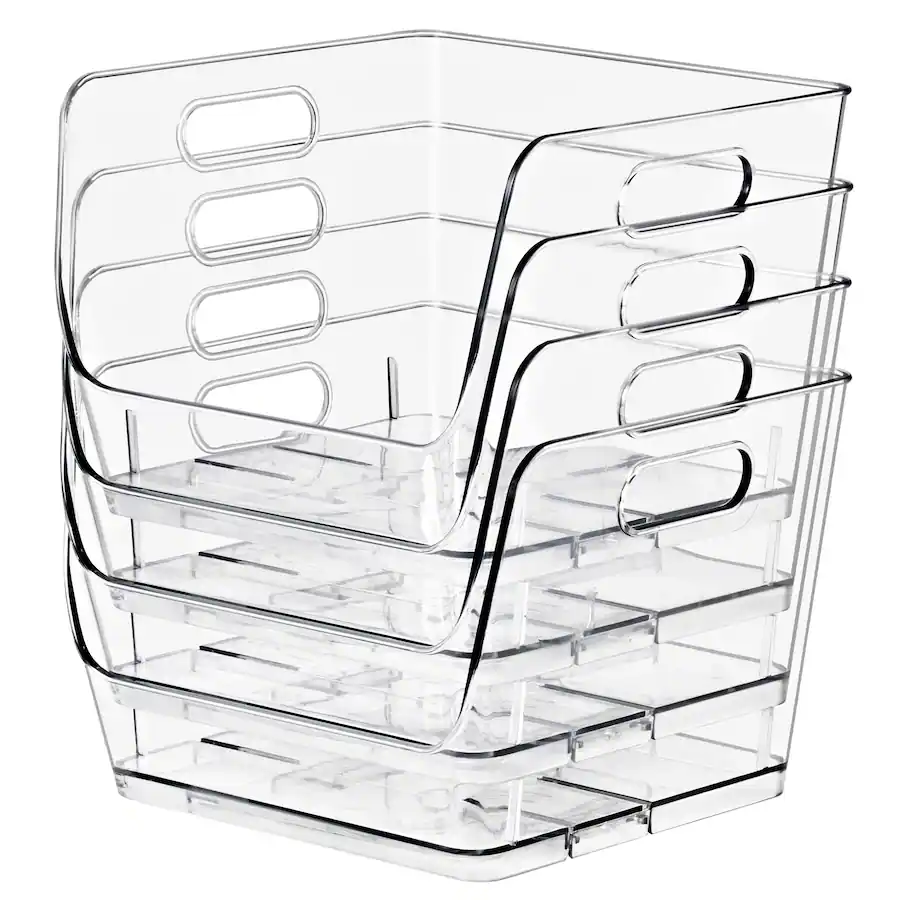 Open Stackable Bins Sorbus Stackable Storage Bins Open Front, Pantry Bins for Storage and ...