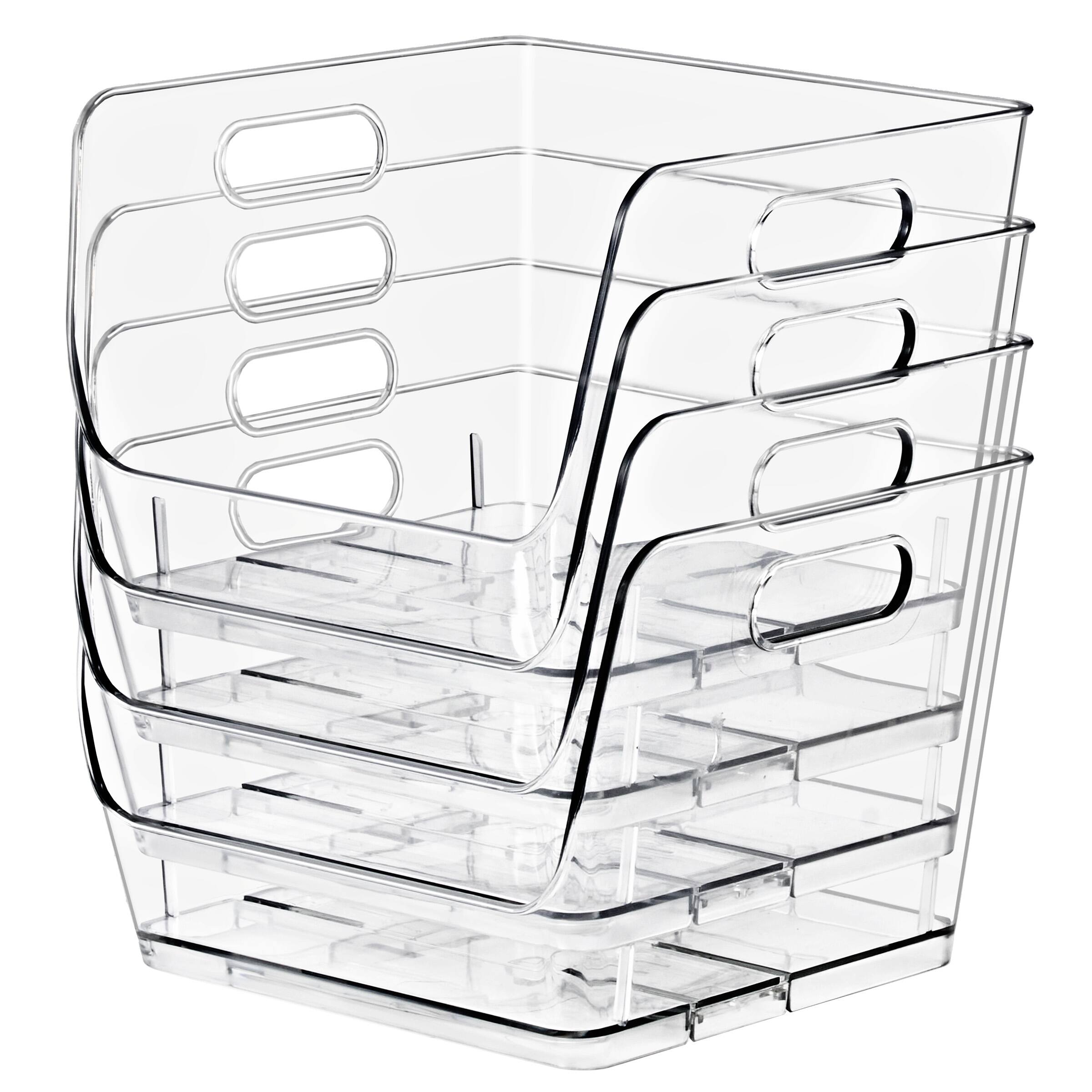 Alt View 4. Sorbus - Sorbus Stackable Storage Bins Open Front, Clear Stackable Storage Bins, Pantry Bins for Storage and Organization - Clear.