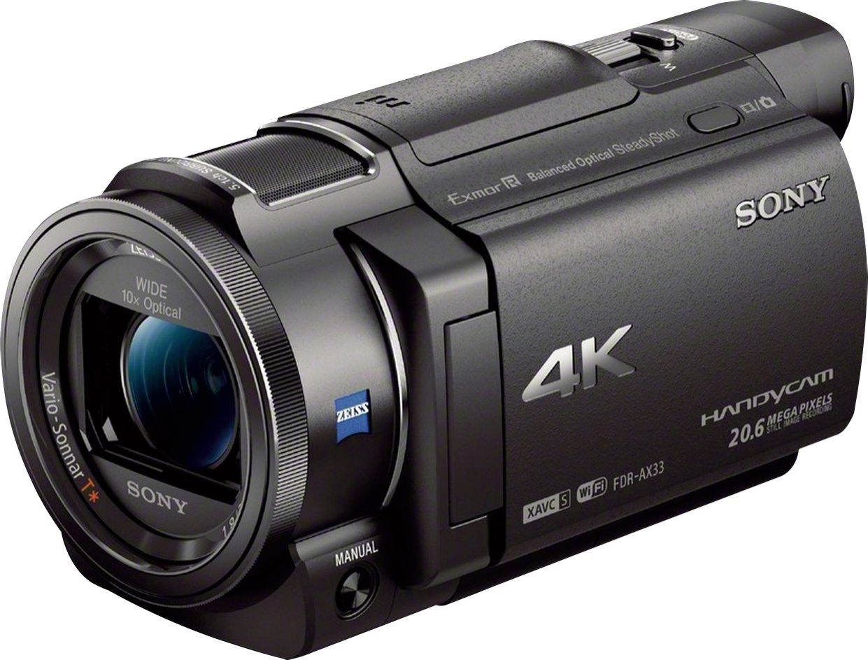 Black 4K AX33 Camcorder Best Flash FDRAX33/B Sony Handycam Memory Buy: