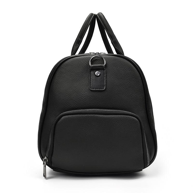 Alt View 8. Steel Horse Leather - The Endre Weekender | Vintage Leather Duffle Bag - black.