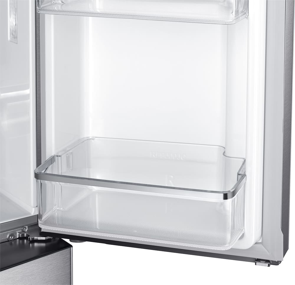 Alt View 12. Samsung - 23 cu. ft. Counter Depth 4-Door with Cool Select Plus Fingerprint Resistant Refrigerator - Stainless Steel.