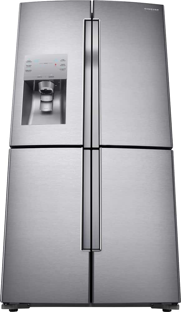 Alt View 17. Samsung - 23 cu. ft. Counter Depth 4-Door with Cool Select Plus Fingerprint Resistant Refrigerator - Stainless Steel.