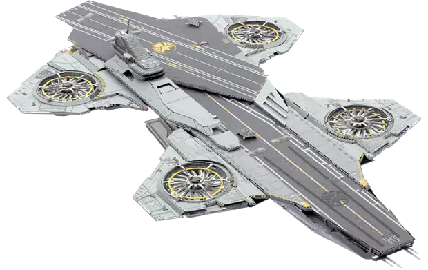 Front. Metal Earth - Metal Earth Premium Series Hellcarrier 3D Metal Model Kit Fascinations - Silver.