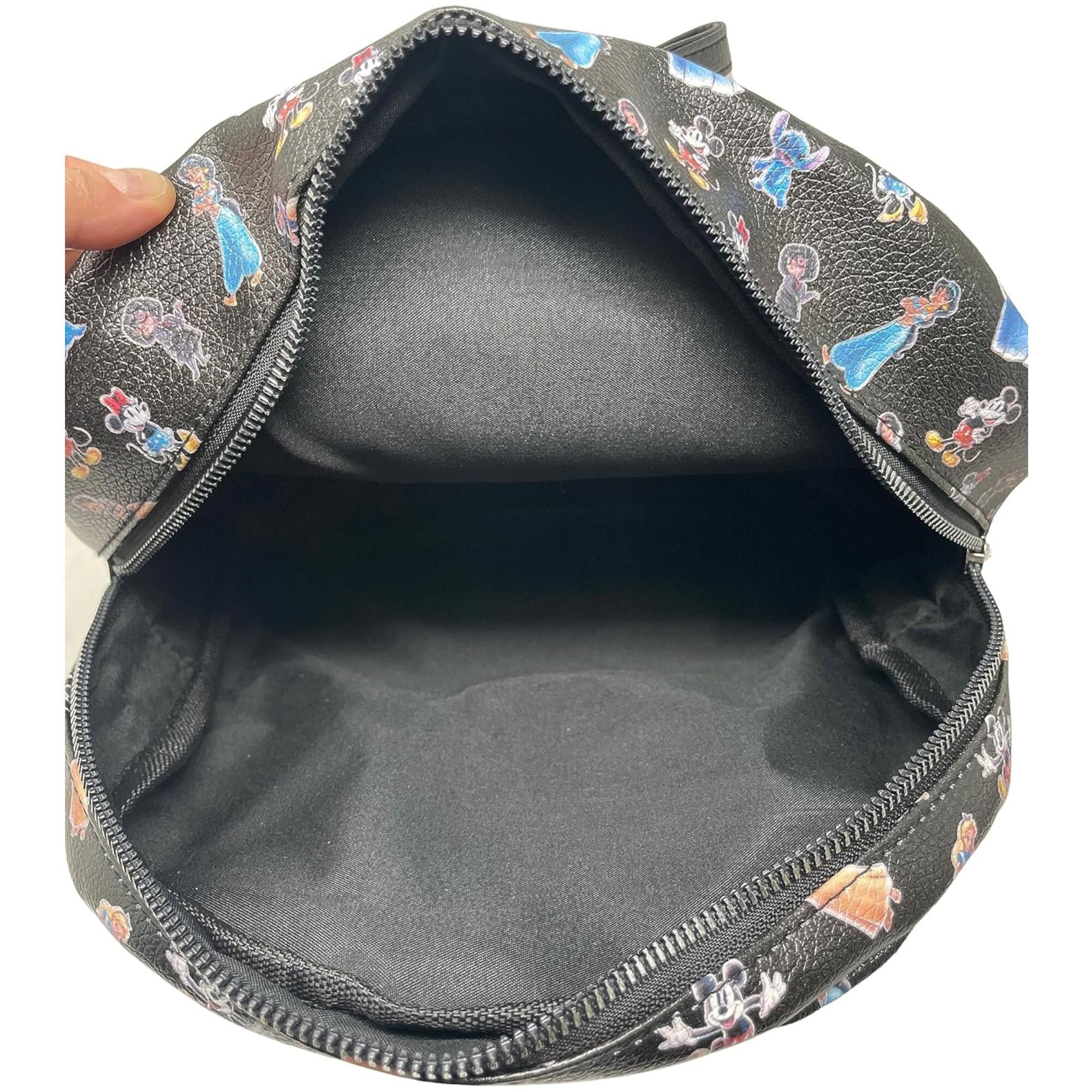 Alt View 3. Disney - Disney 100th 10 inches Black Deluxe Mini Backpack - Black.