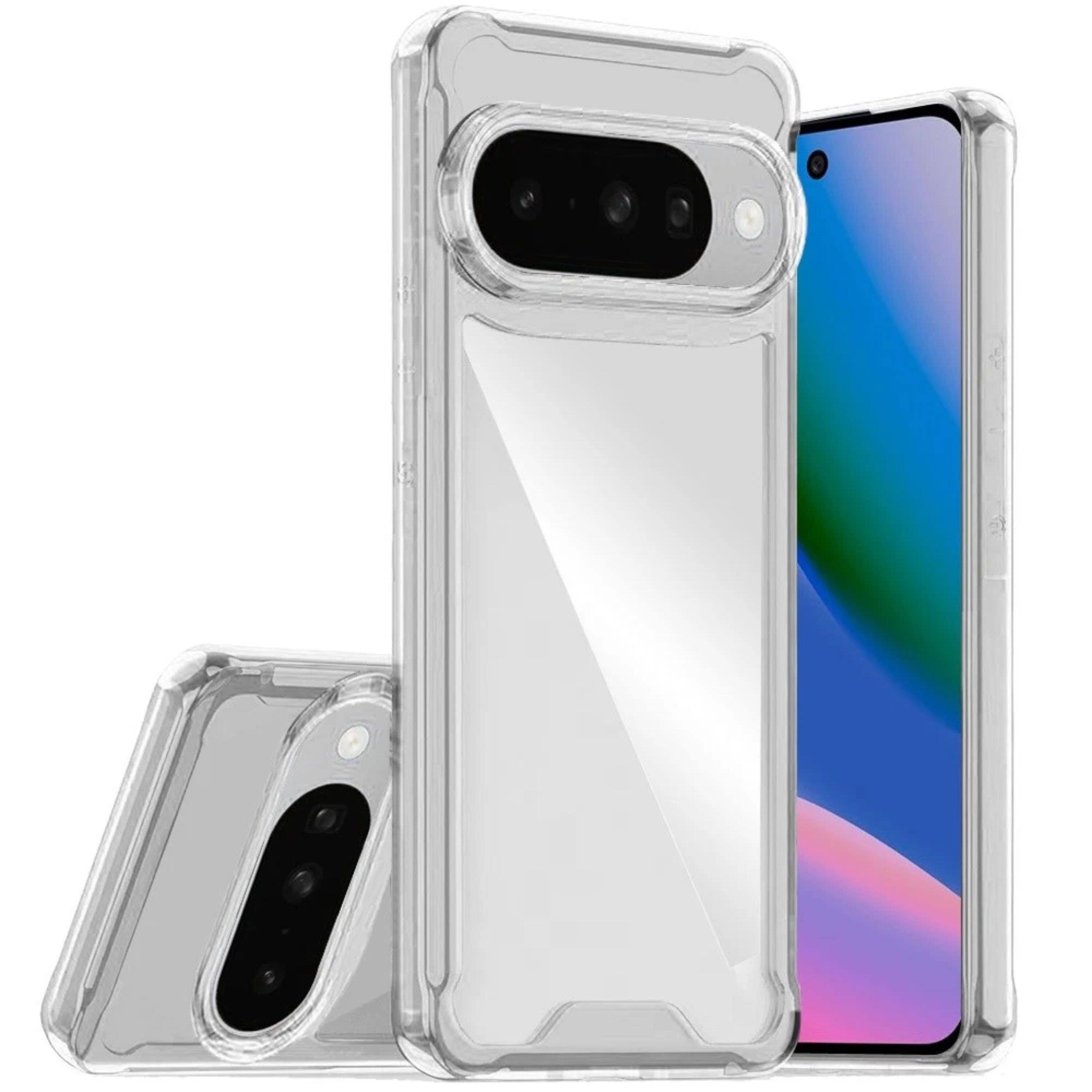 Front. Kitcheniva - Shockproof Transparent Hybrid Plus Tempered Glass For Google Pixel 10/10 Pro - Clear.