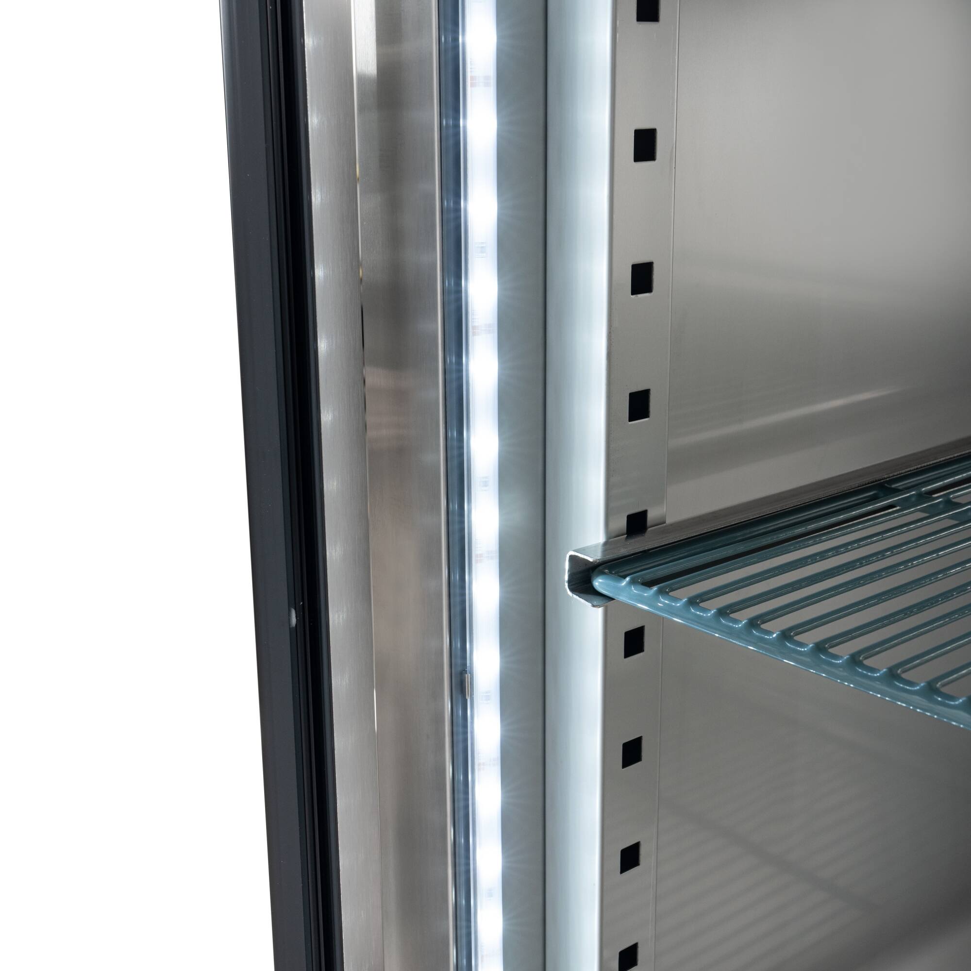 Alt View 8. Koolmore - 54 in. Two-Glass-Door Commercial Reach-In Refrigerator with Top-Mounted Compressor, 49 cu. ft. in Stainless-Steel - Stainless steel.