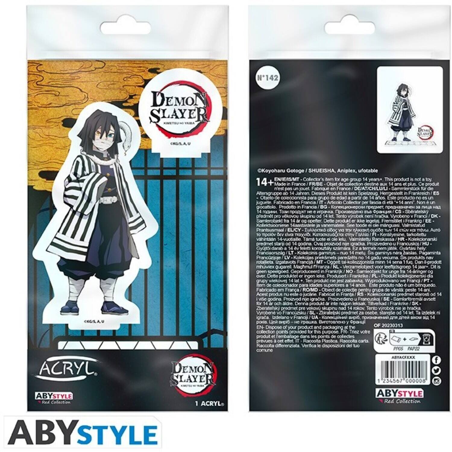 DEMON SLAYER  
N142  
CKG/LAU  
Koyoharu Gotoge / SHUEISHA, Aniplex, ufotable  
ENIEASMT Collector's for age group 14+  
Made in France FRABE Objet GO n'est Fabrique France CG Obieto OFUDO de =  
8  
a  
ES  
SCV  
14  
Produsert  
8  
od 14  
SK  
00  
ni  
CKGSAU ACRYL DEMON LAYE ABYSTYLE Red Collection 1 ACRYL ABY STYLE  
& a comune  
Daily  
Ge  
del  
OF 20230313 votre carta. PAP22 ASYACFXXX f 234567 000008 ABYSTYLE Red Collection