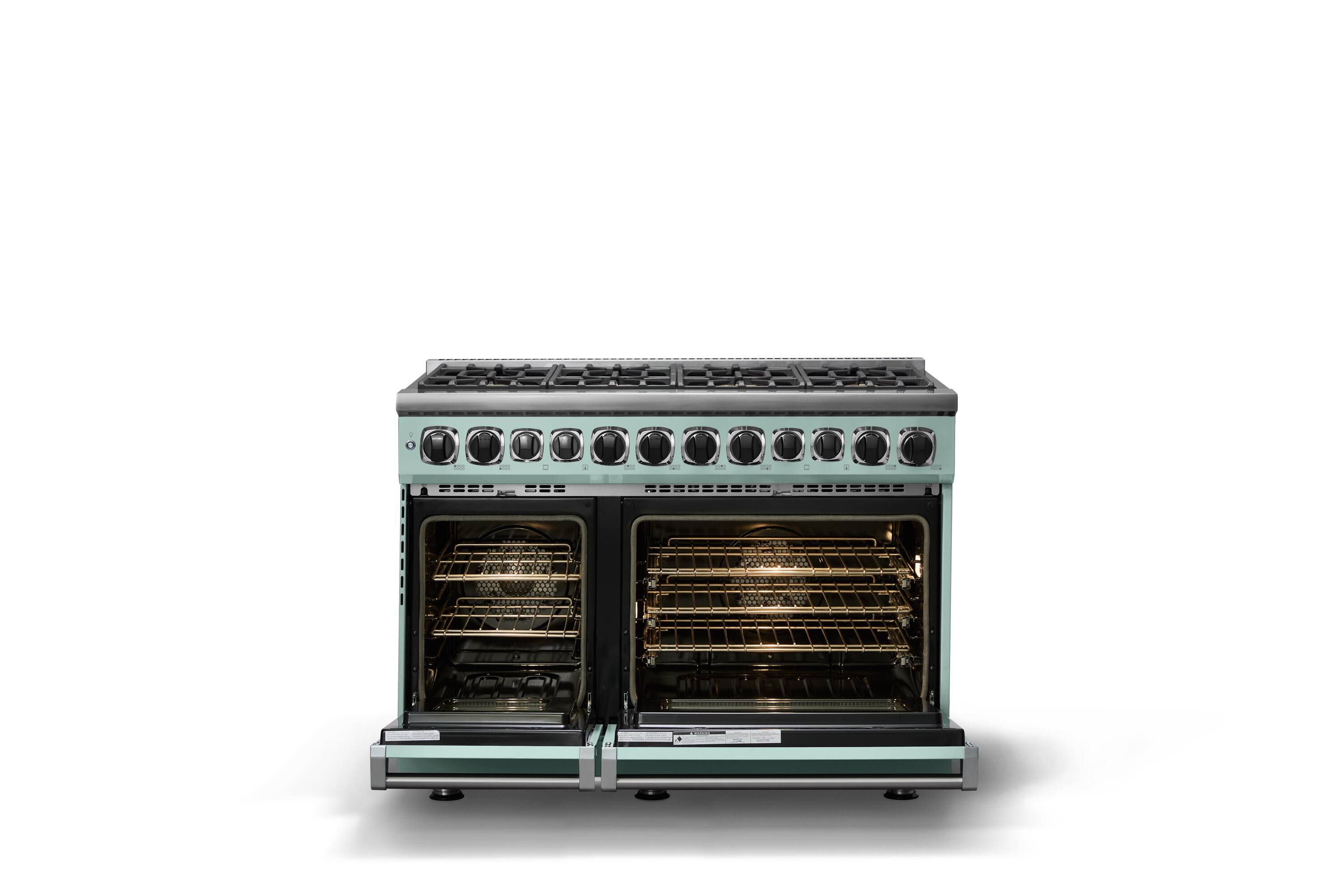 Alt View 2. Viking - 48 in. Wide 8 Burner Dual Fuel Sealed Burner Range - Splash.
