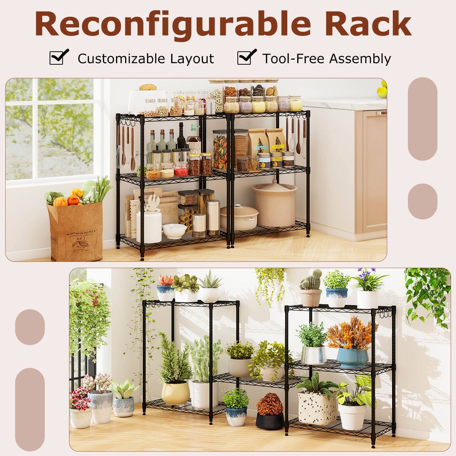 Reconfigurable Rack  
- Customizable Layout  
- Tool-Free Assembly