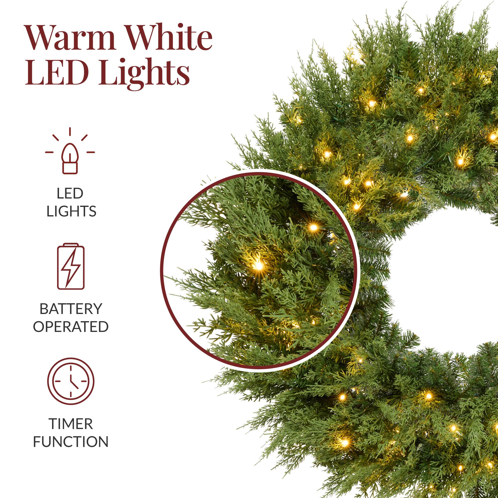 Warm White LED Lights

- LED Lights
- Battery Operated
- Timer Function
