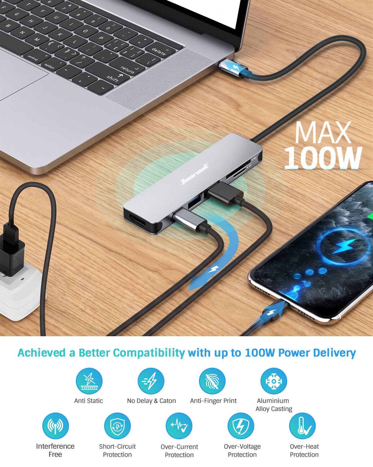 F 6 T & 7 Y G 8 U / H 9 / / J 0 0 K - M P + ( L ( - 1 ) 3 : / [ } , - J / delete ? A ] / I / I option - return L - shift T F

GOOF Hiear

MAX 100W

Achieved a Better Compatibility with up to 100W Power Delivery

Anti Static
No Delay & Caton
Anti-Finger Print
Aluminium Alloy Casting
Interference Free
Short-Circuit Protection
Over-Current Protection
Over-Voltage Protection
Over-Heat Protection