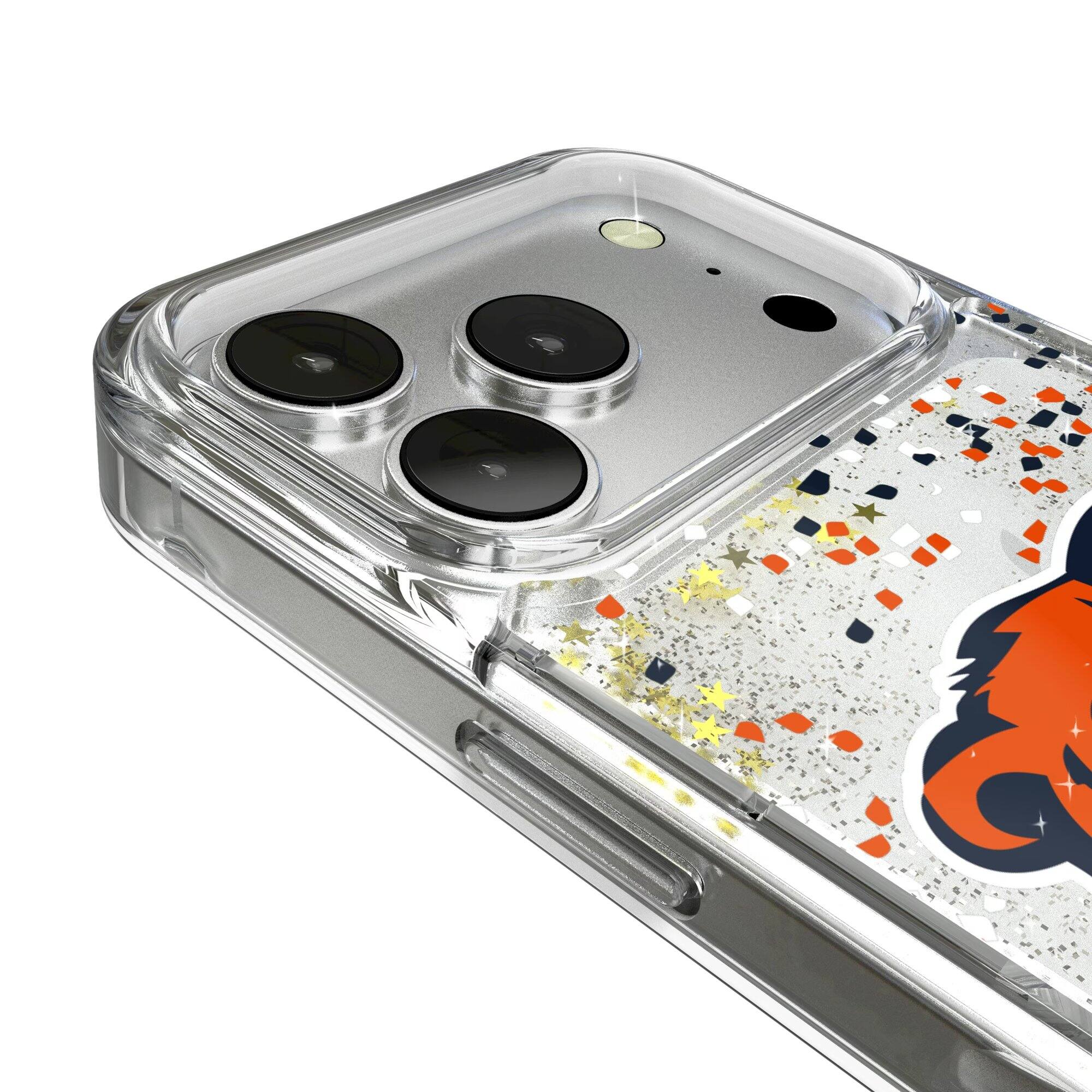 Alt View 2. Keyscaper - Chicago Bears iPhone Glitter Case with Confetti Design - 16 - Multicolor.