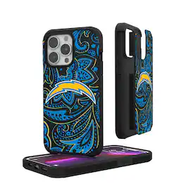 Keyscaper - NFL - Los Angeles Chargers iPhone Rugged Paisley Design Case - 15 - Multicolor