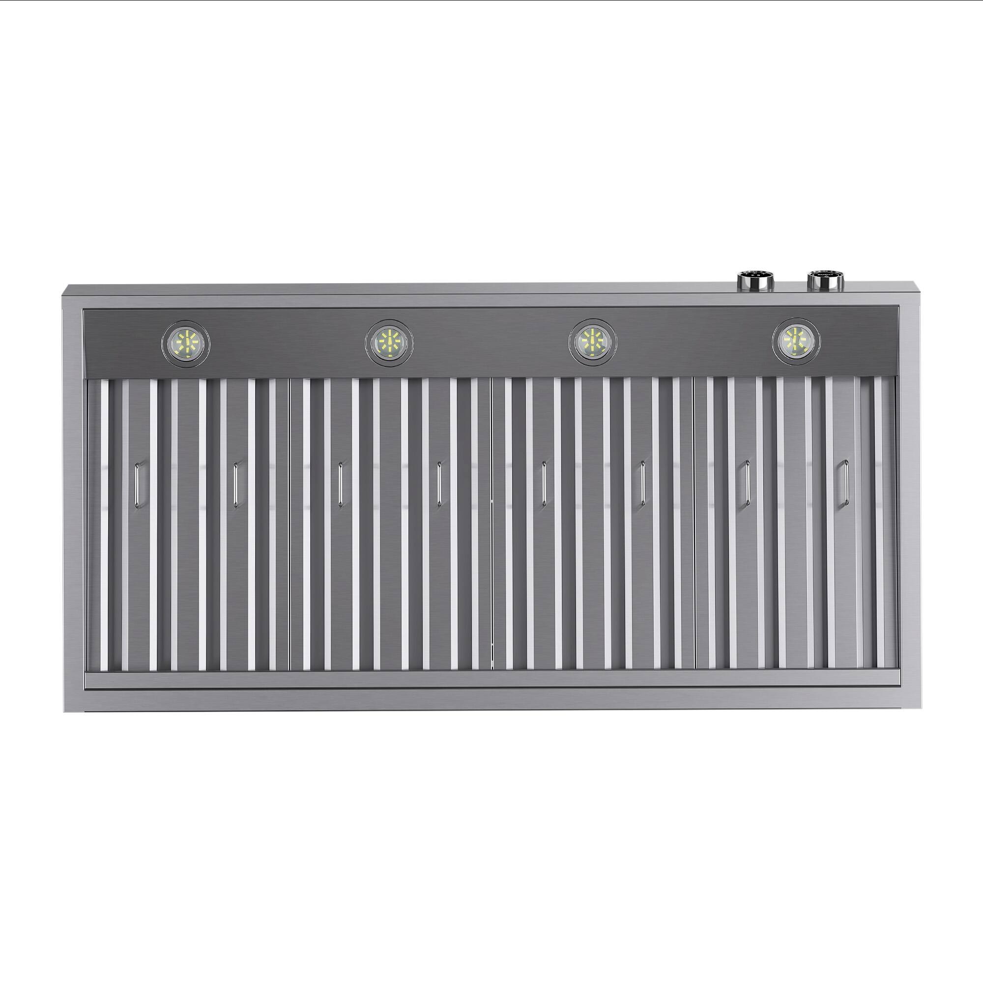 Alt View 7. Kucht - 48 in. 6.7 cu. ft. 8 Burners Dual Fuel Range for Natural Gas in Stainless Steel + Under Cabinet Range Hood - Stainless Steel.