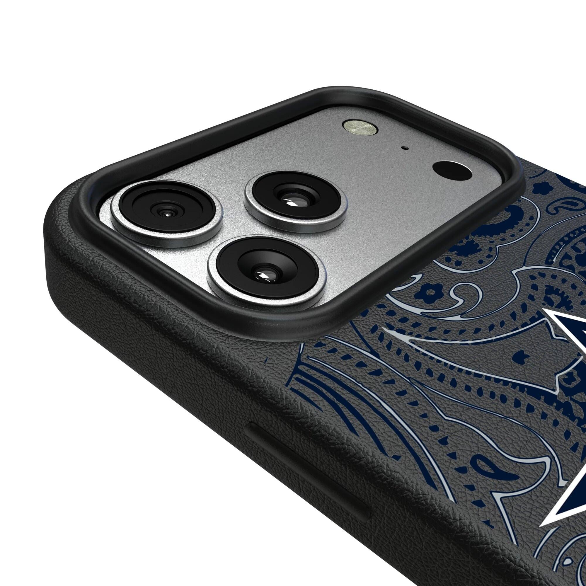 Alt View 2. Keyscaper - Dallas Cowboys Paisley iPhone Magnetic Bump Case - 16 Plus - Black.