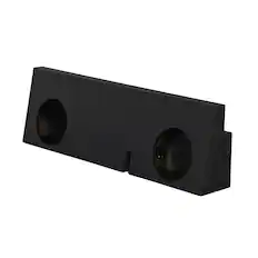 Front. QPower - QPower Dual 12" Sealed Sub Enclosure Box for Toyota Tacoma Regular Cab 2005-2024 - Charcoal Black.