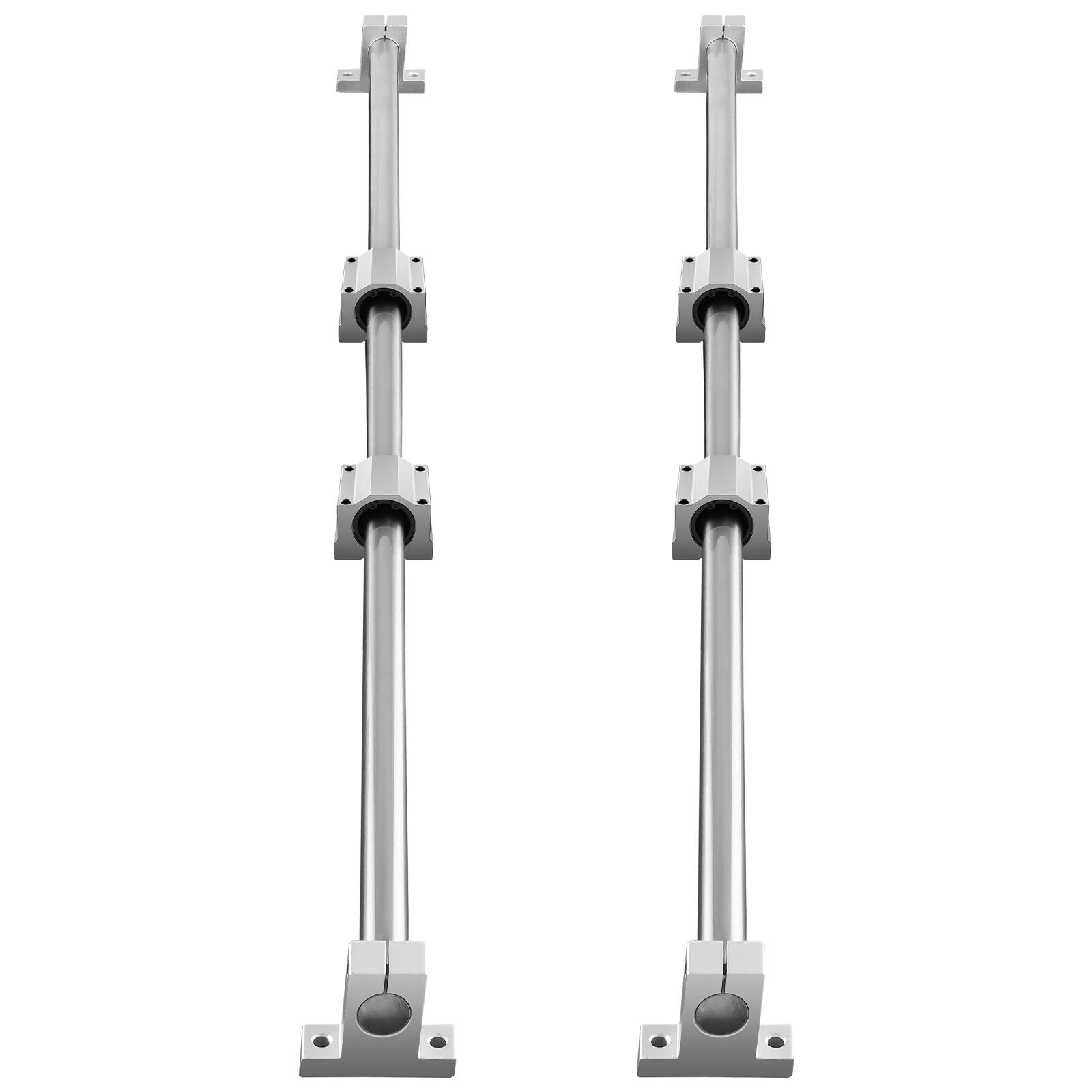 Alt View 5. VEVOR - Linear Guide Set, SFC20 1000mm, Comes with Two 39.4 in/1000 mm SFC20 Guides, Four SC20 Slide Blocks - Silver.