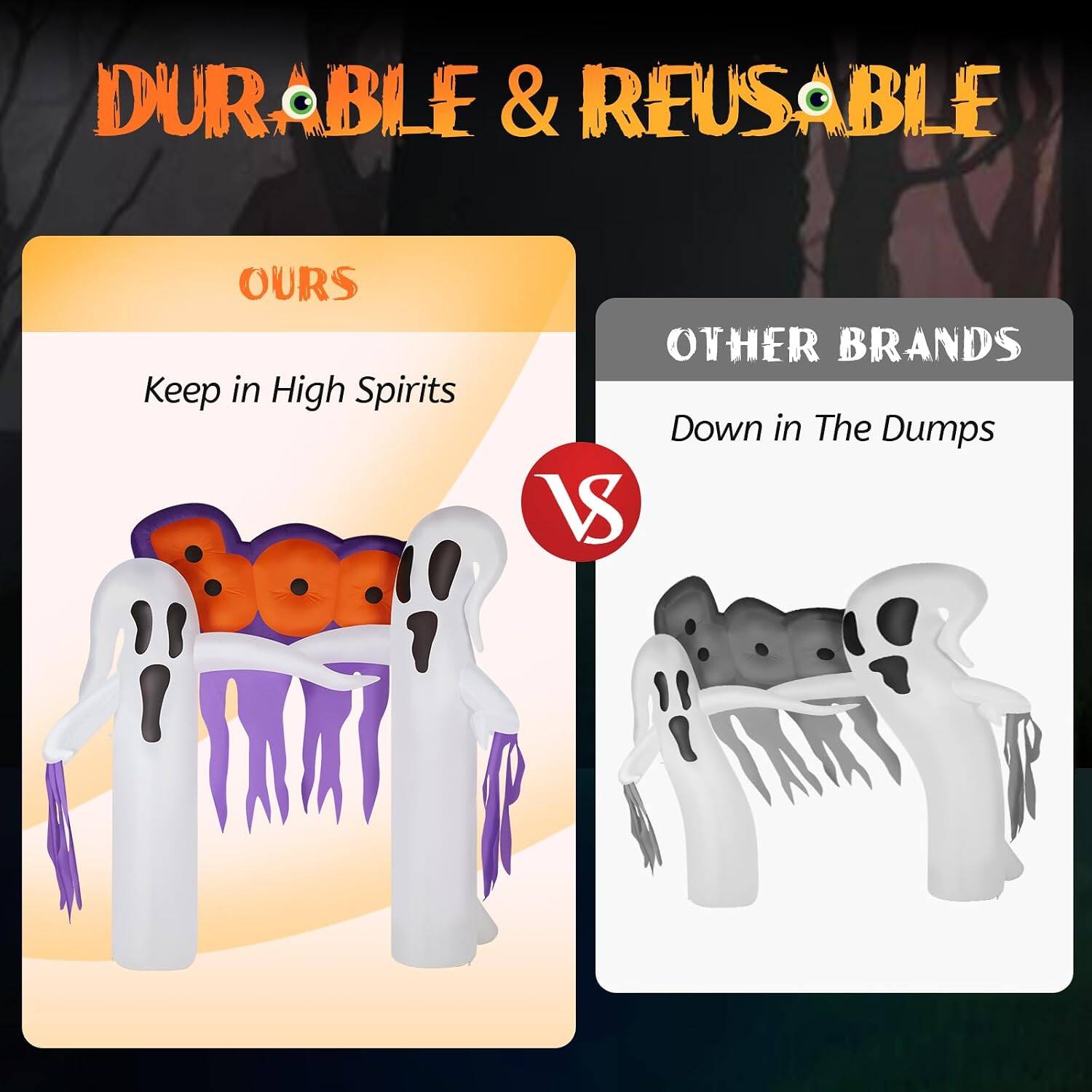 DURABLE & REUSABLE

OURS
Keep in High Spirits

VS

OTHER BRANDS
Down in The Dumps