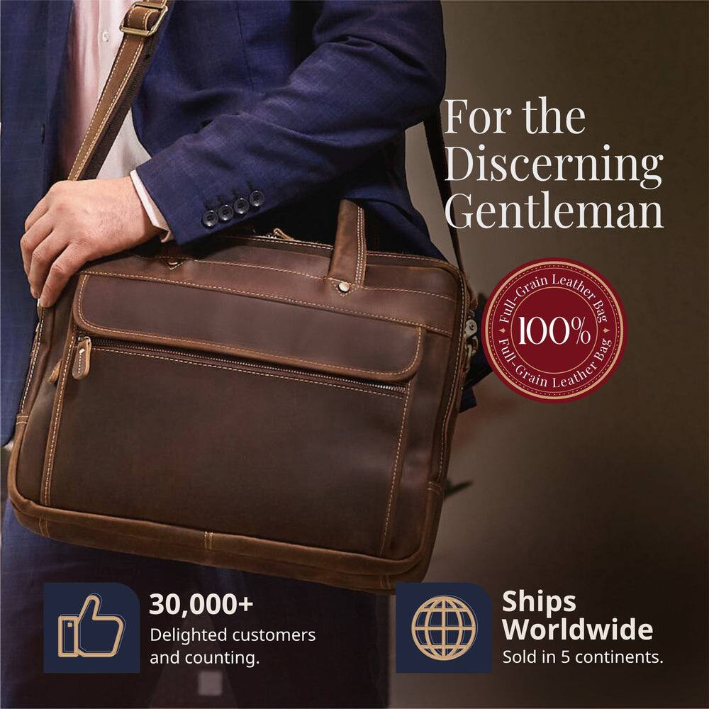 For the Discerning Gentleman

100% Full-Grain Leather Bag

30,000+ Delighted customers and counting.

Ships Worldwide
Sold in 5 continents.