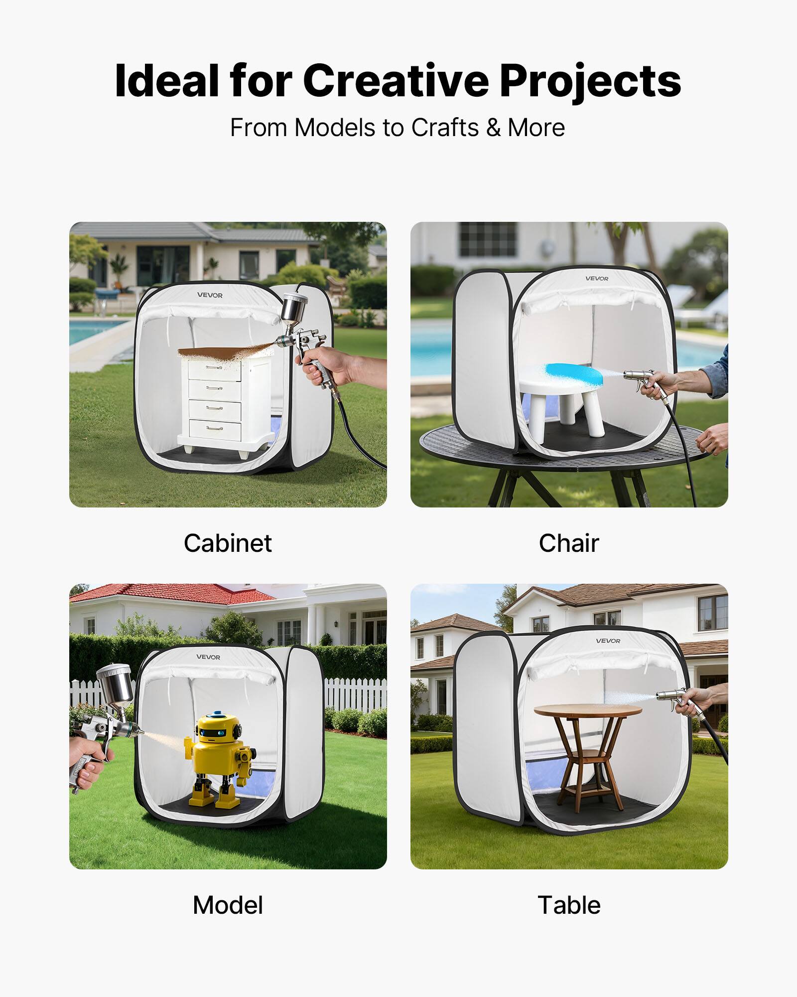 Ideal for Creative Projects  
From Models to Crafts & More  

Cabinet  
Chair  
Model  
Table