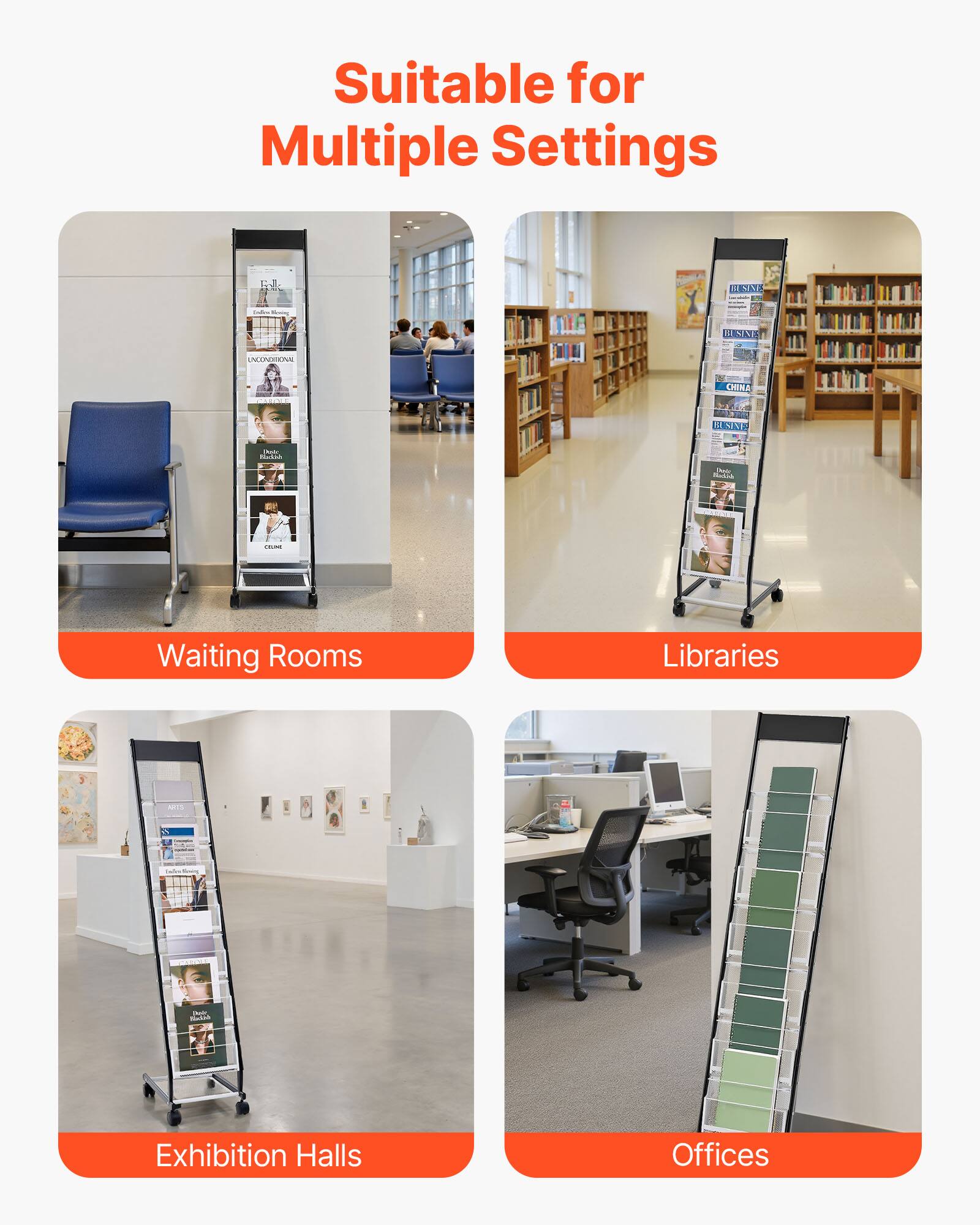 Suitable for Multiple Settings

- Waiting Rooms
- Libraries
- Exhibition Halls
- Offices
