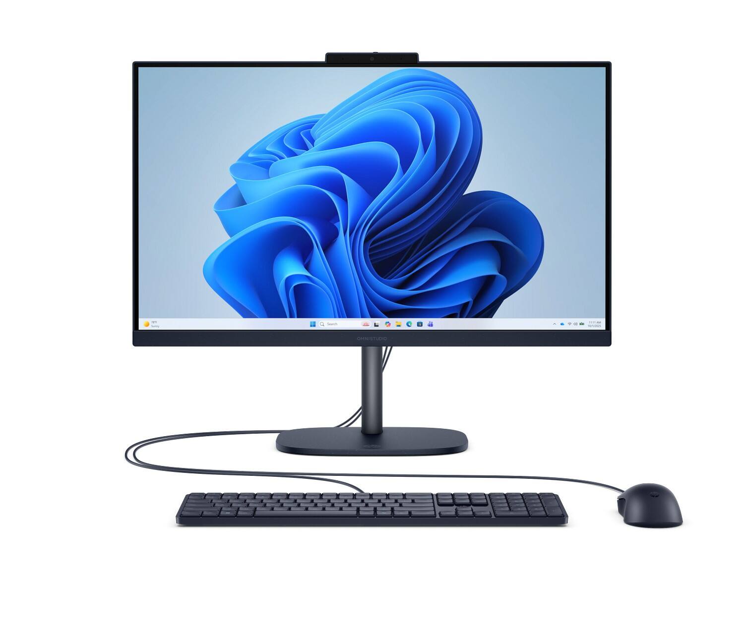 Angle. HP - HP OmniStudio Customized Computer 23.8" FHD AMD Ryzen 5, 16 GB;1 TB SSD  Windows - Denim blue.