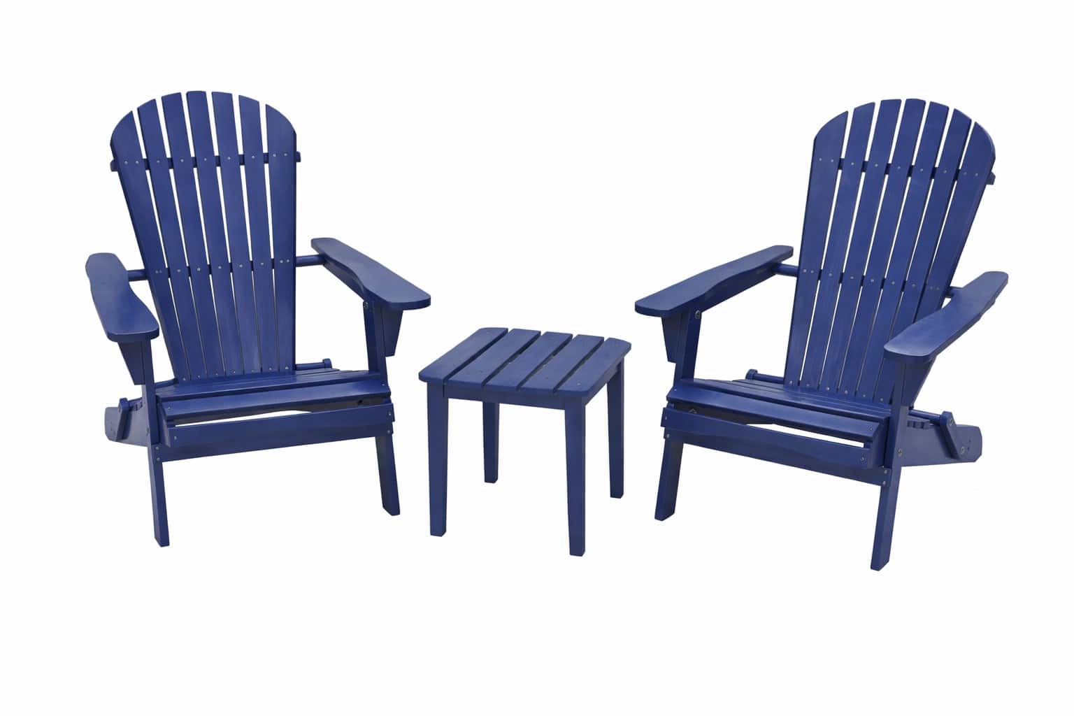 Jiallo - Grand Collection Folding Large Size Adirondack Chair Pine Wood - Navy Blue price history on PriceWatchPro