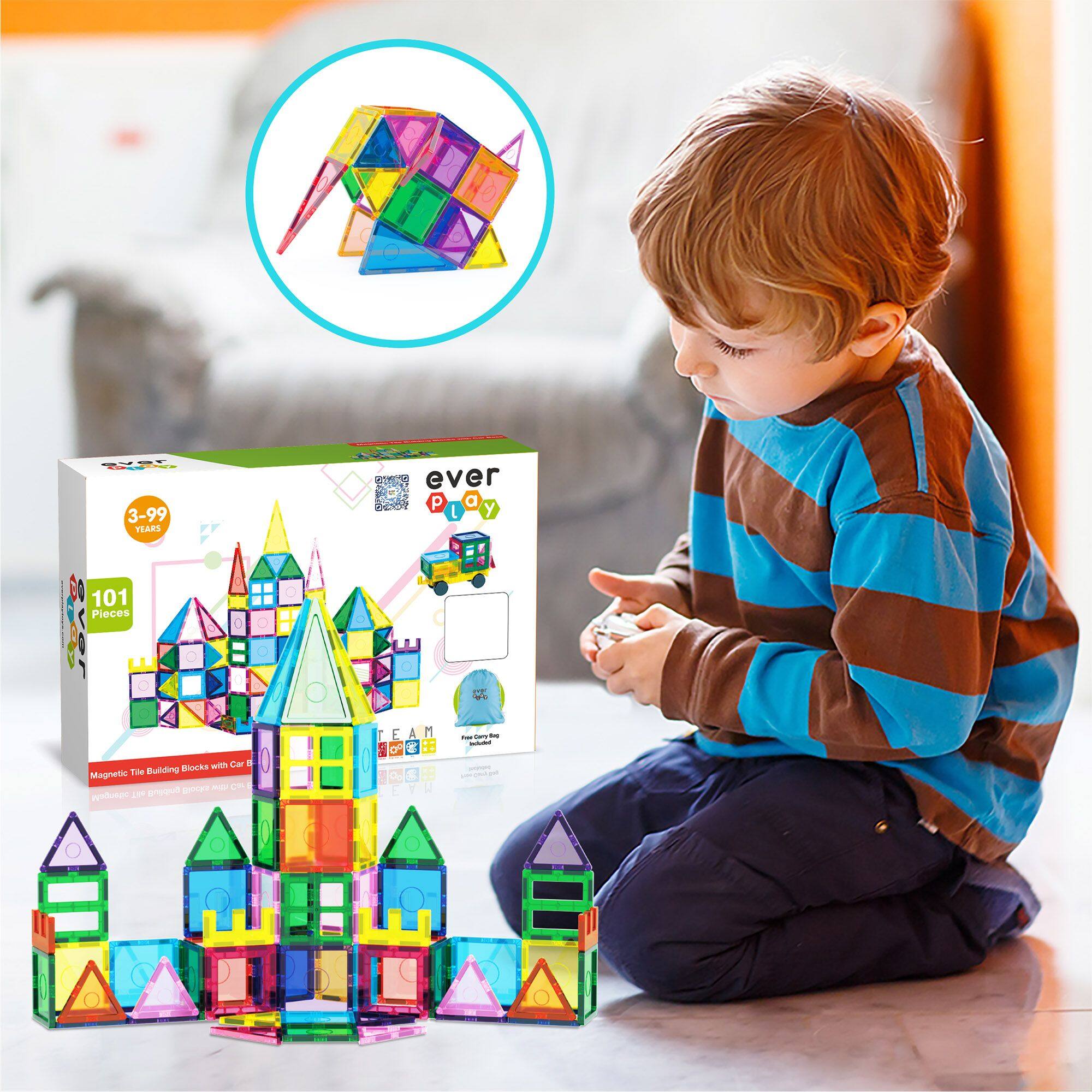 ever play  
3-99 TEARS  
101 Pieces  
Magnetic Building Blocks with Car  
101 Pieces  
ever play