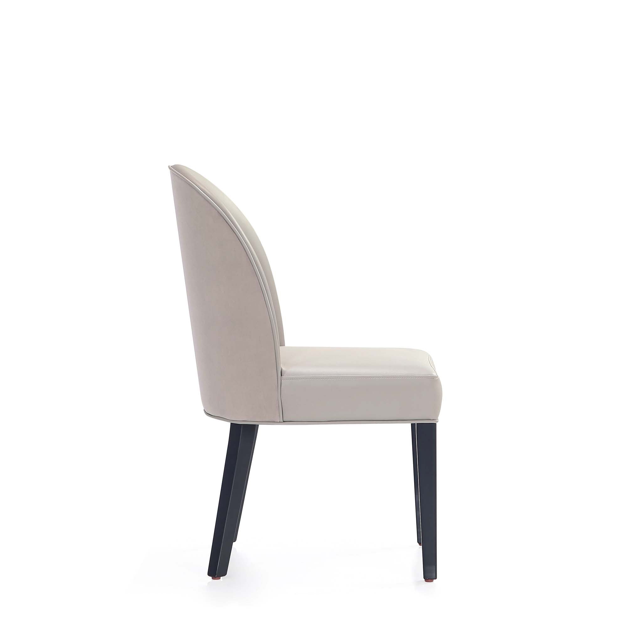 Alt View 2. Manhattan Comfort - Hillman Modern Wood Upholstered Dining Chair - Set of 2 - Light Gray.