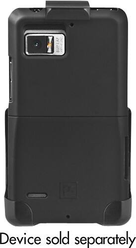 Front Standard. Platinum Series - Holster Case for Motorola DROID Bionic Mobile Phones - Black.
