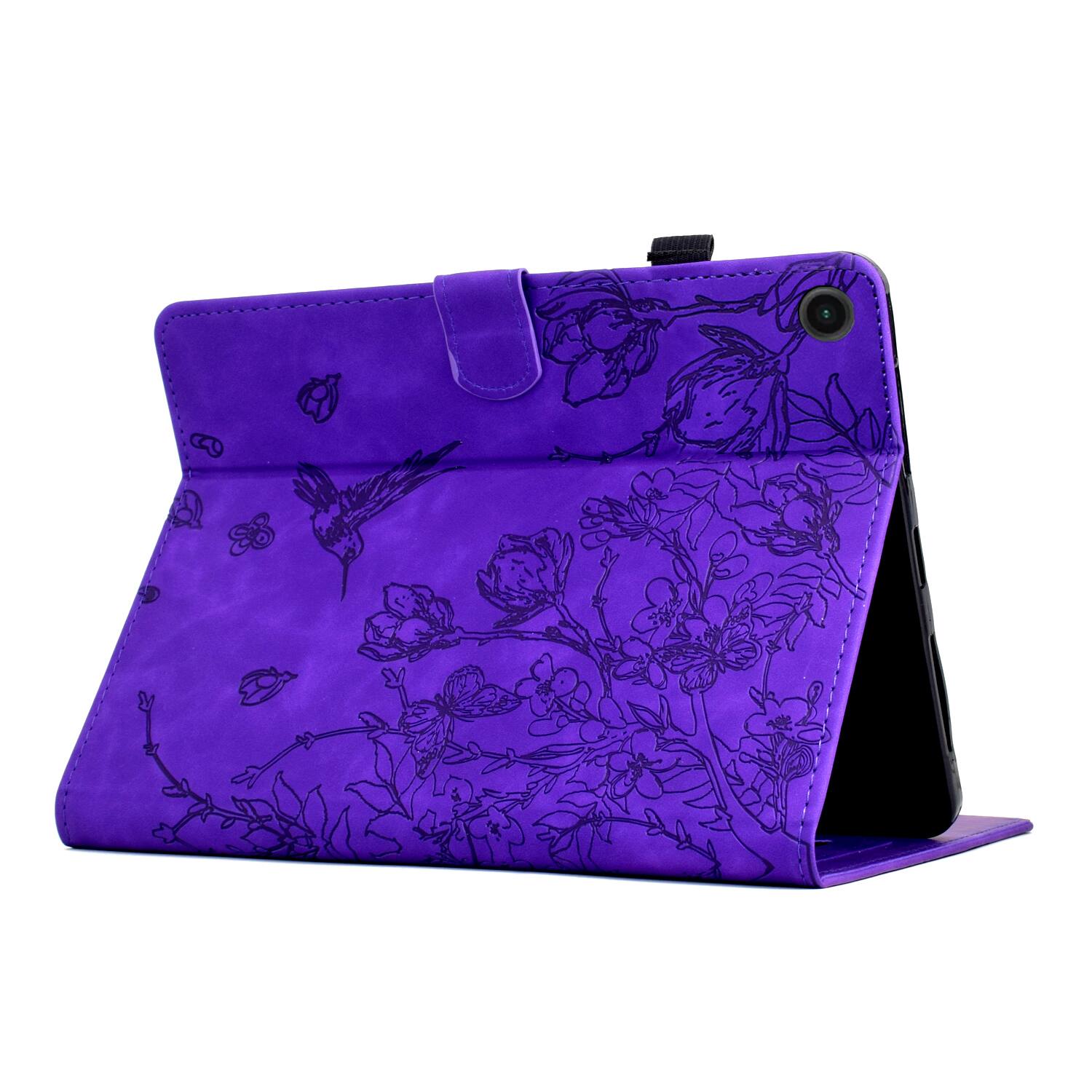 Alt View 2. Dteck - for Samsung Galaxy Tab A9+ 11-inch 2023 (SM-X210/X215/X216) Case,Embossed PU Leather Flip Cover with Card Slots Stand - Purple.