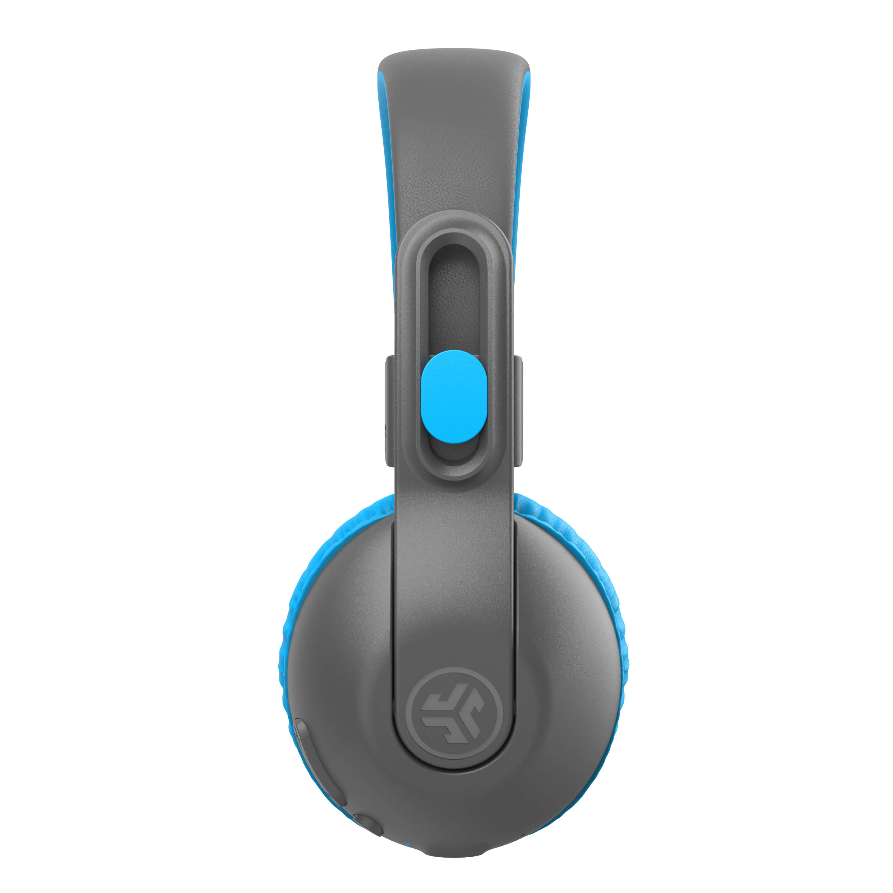 Angle. JLab - JBuddies Studio 2 Wireless Kids Headphones - Blue/Gray.