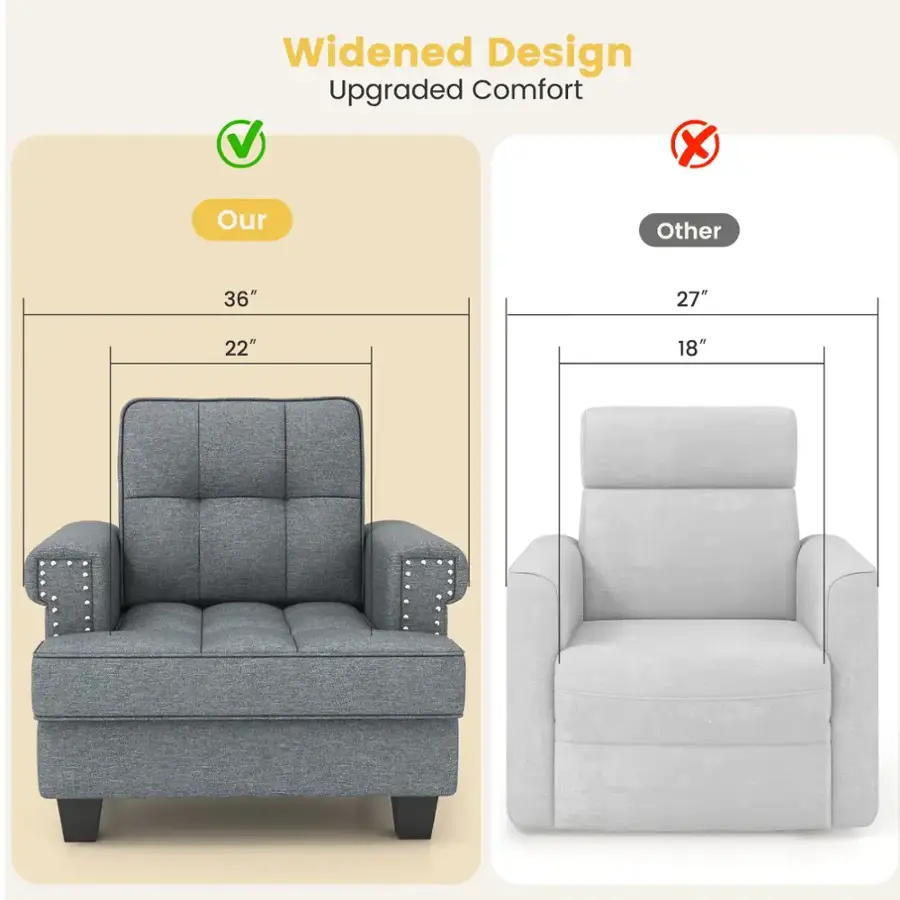 Widened Design Upgraded Comfort X Our Other 36" 27" 22" 18"