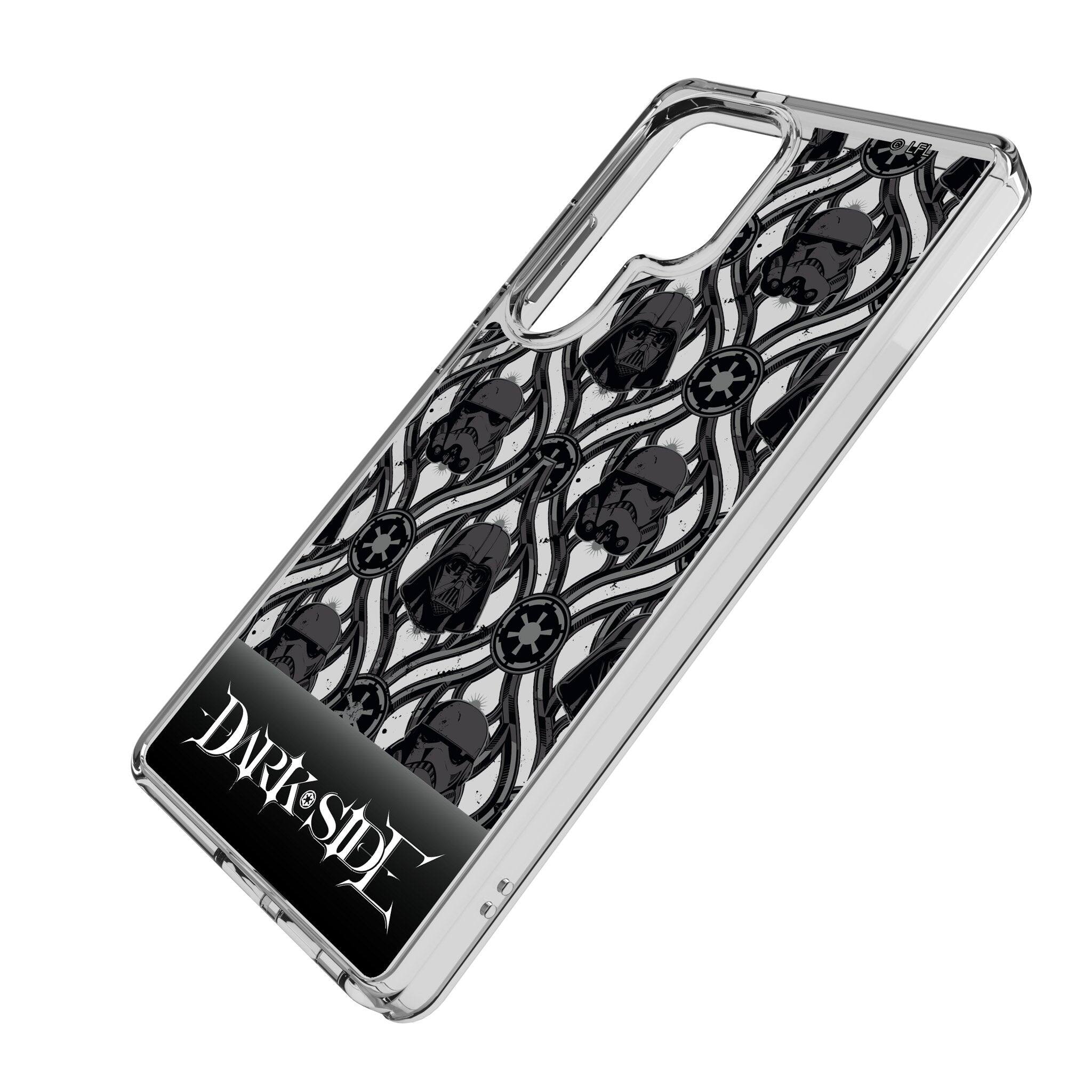 Angle. Keyscaper - Star Wars: A New Hope Pattern Clear Phone Case - Samsung Galaxy S24 - Dark Side.