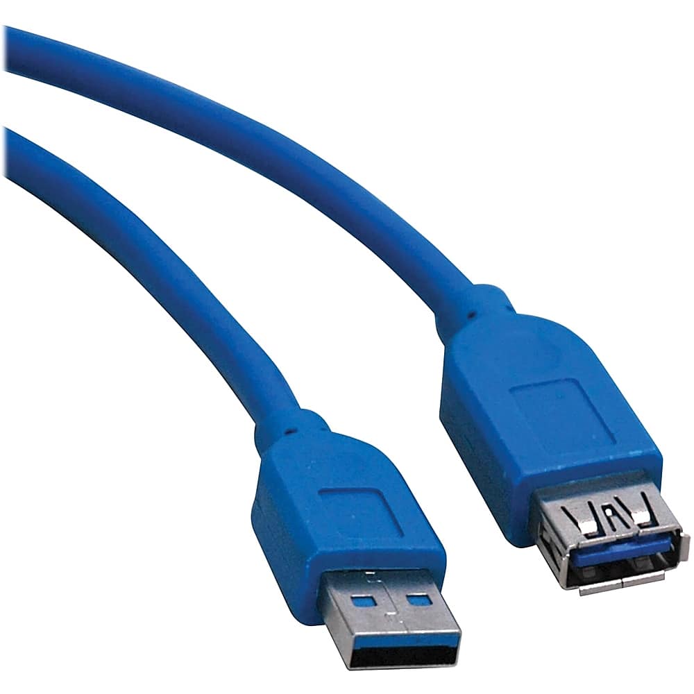 Angle View: Tripp Lite - 10' USB Type A-to-USB Type A Cable - Blue