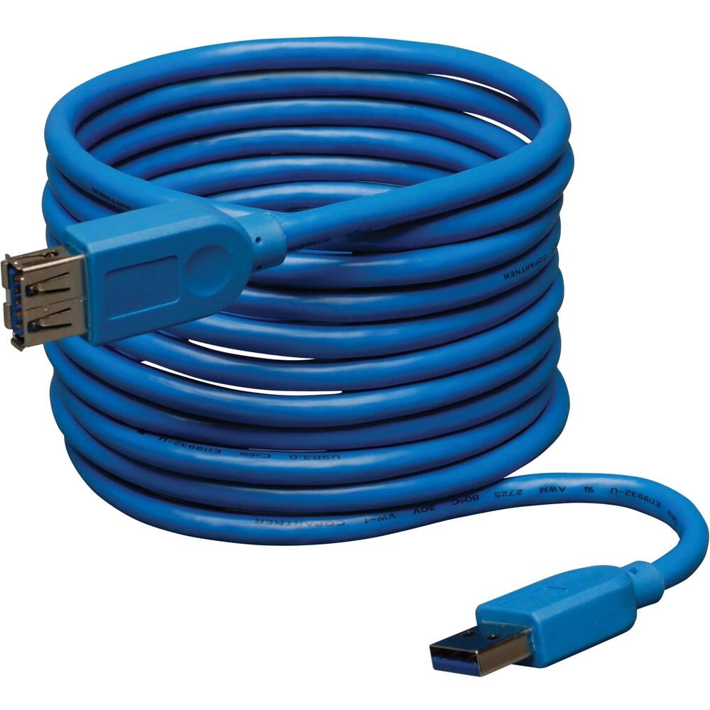 Alt View 11. Tripp Lite - 10' USB Type A-to-USB Type A Cable - Blue.