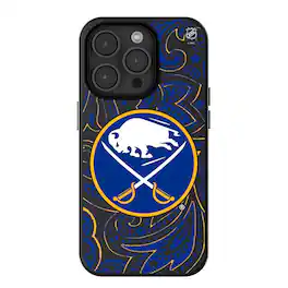 Keyscaper - NHL - Buffalo Sabres Paisley iPhone Magnetic Bump Case - 13 - Black