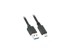 Front. Nippon Labs - Nippon Labs 50USB3-CM-AM-6 6ft USB 3.0 (USB 3.2 Gen 1) USB-C Male to USB A Male Cable - Black.