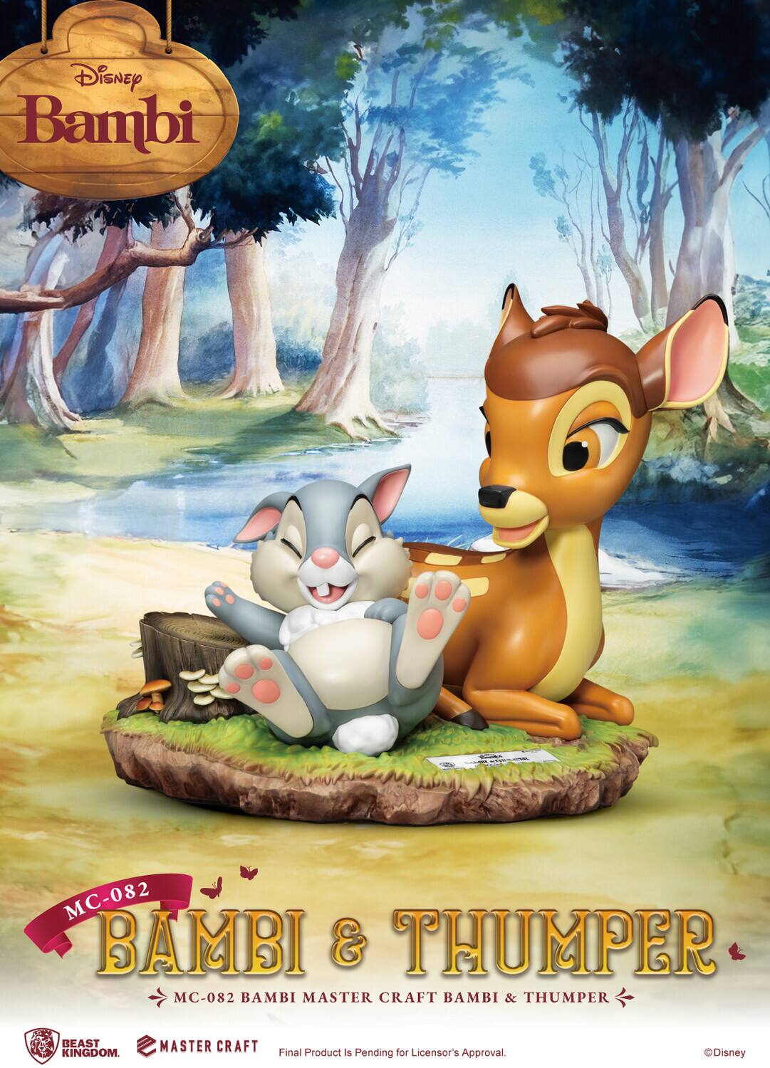 Disney Bambi MC-082 BAMBI & THUMPER MC-082 BAMBI MASTER CRAFT BAMBI & THUMPER BEAST KINGDOM. MASTER CRAFT Final Product Is Pending for Licensor's Approval. Disney