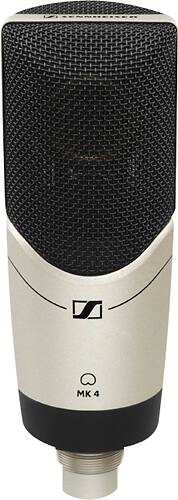 Front. Sennheiser - MK4 Studio Condenser Microphone - Black/White.