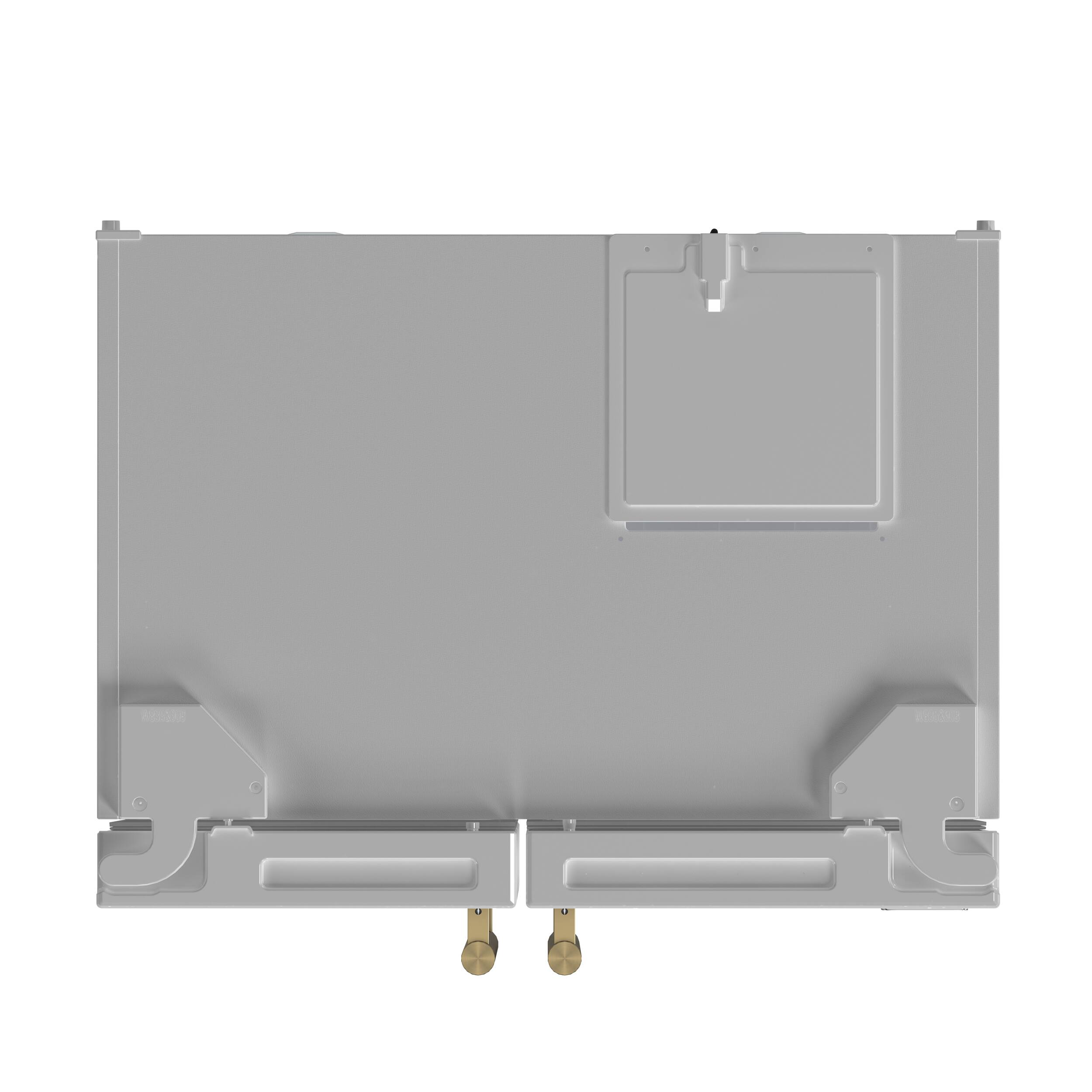 Alt View 3. Forno Appliances - Salerno 15.6 Cu. Ft. Freestanding Counter-Depth Side-by-Side Refrigerator with Customizable Handles in Antique Brass - White.