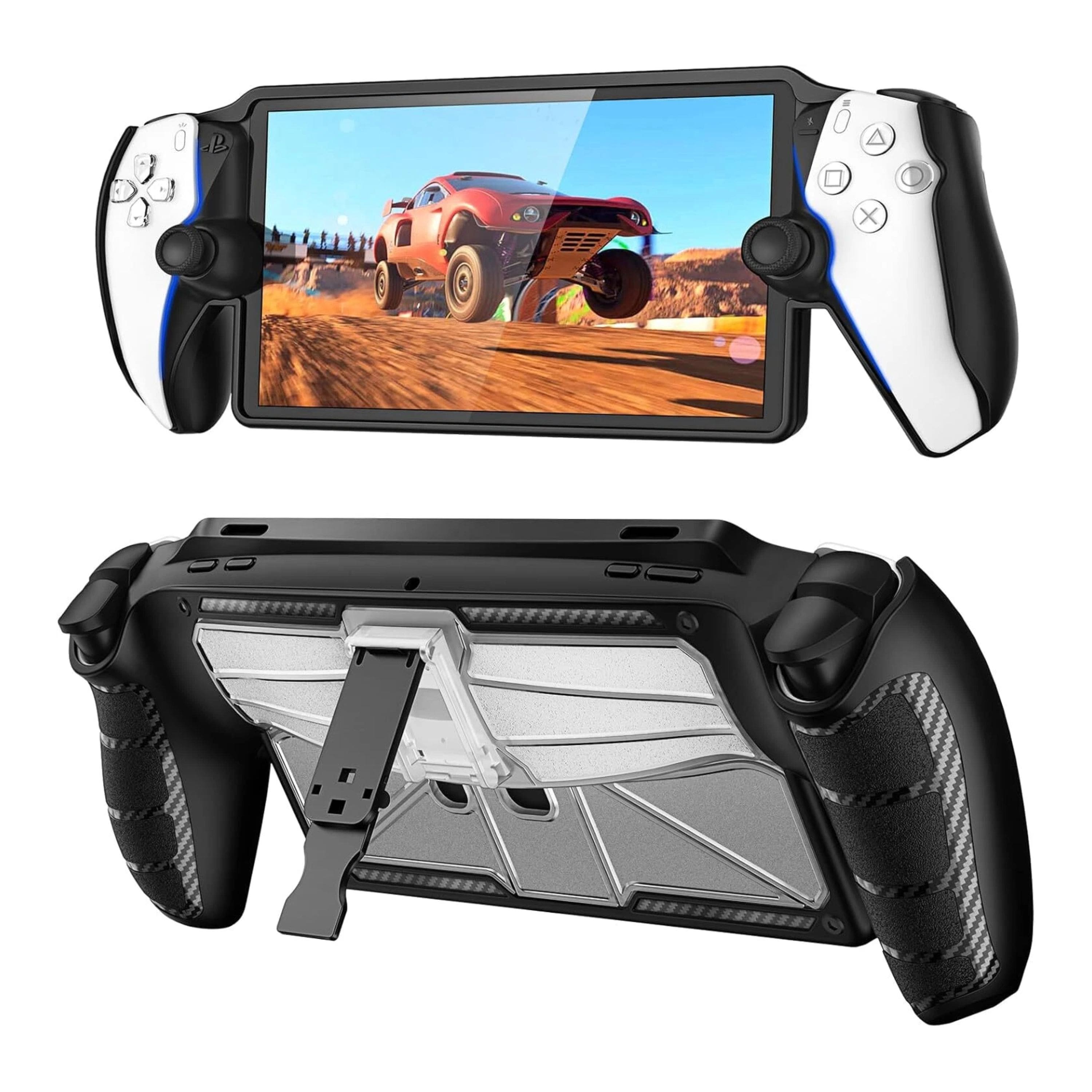 Kitcheniva - Anti-Slip Protective Case With Kickstand For PlayStation Portal - Black