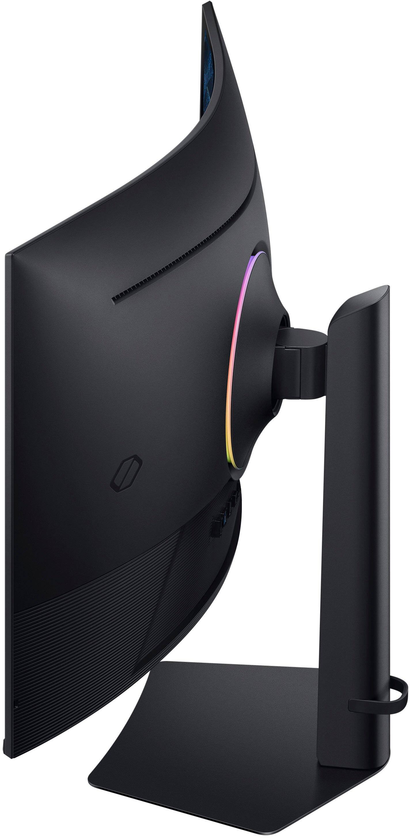 Alt View 21. Samsung - 37" Odyssey G75F 4K 165Hz 1ms AMD FreeSync Prem Pro Curved Gaming Monitor with HDR 600 (DisplayPort, HDMI) - Black.