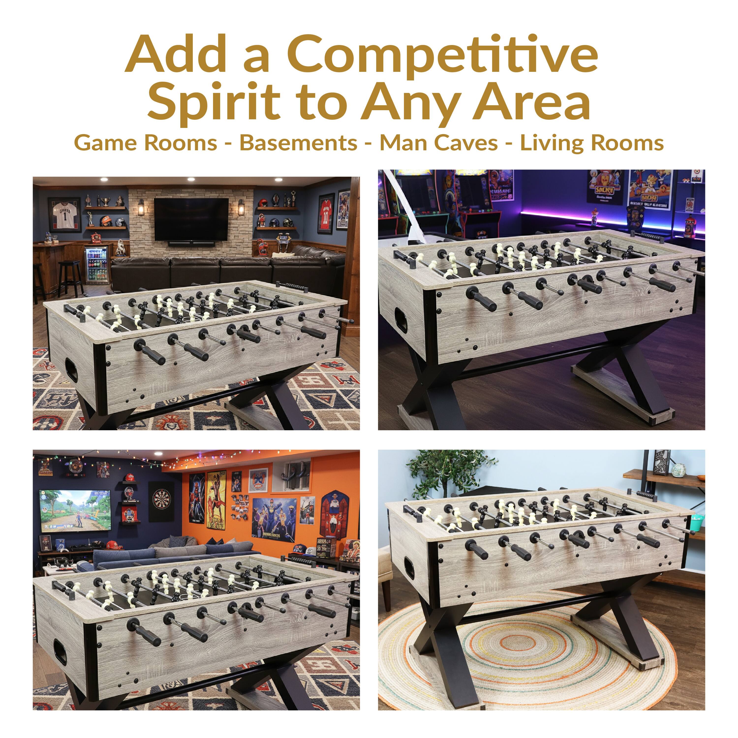 Add a Competitive Spirit to Any Area

Game Rooms - Basements - Man Caves - Living Rooms