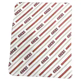 Logo Brands - San Francisco 49ers Classic Vertical Stripe Fleece Throw Blanket - Multicolor