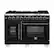 Front. Forno Appliances - Capriasca 6.58 Cu. Ft. Freestanding Double Oven Gas Convection Range with French Doors and Rotisserie Air Fryer - Black.