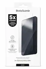 BodyGuardz
5x STRONGER THAN AN UNPROTECTED SCREEN
LIFETIME REPLACEMENTS
Remplacements à vie
FINGERPRINT SCAN COMPATIBLE
Compatible avec la lecture d'empreintes digitales
Tempered Glass Screen Protector
Protecteur d'écran en verre trempé
For Samsung Galaxy S26+
CLEAR