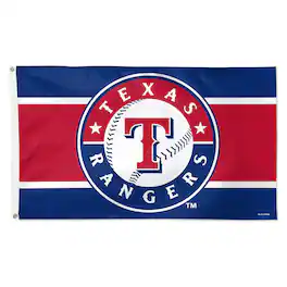 WinCraft - Texas Rangers 3' x 5' Horizontal Stripe Deluxe Single-Sided Flag - Multicolor